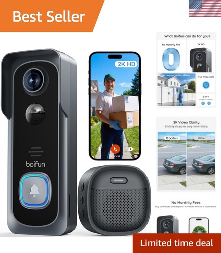Wireless video doorbell - 2k,