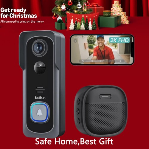 Boifun wifi doorbell camera - 2k,