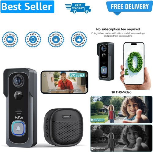 Video doorbell camera - 2k,